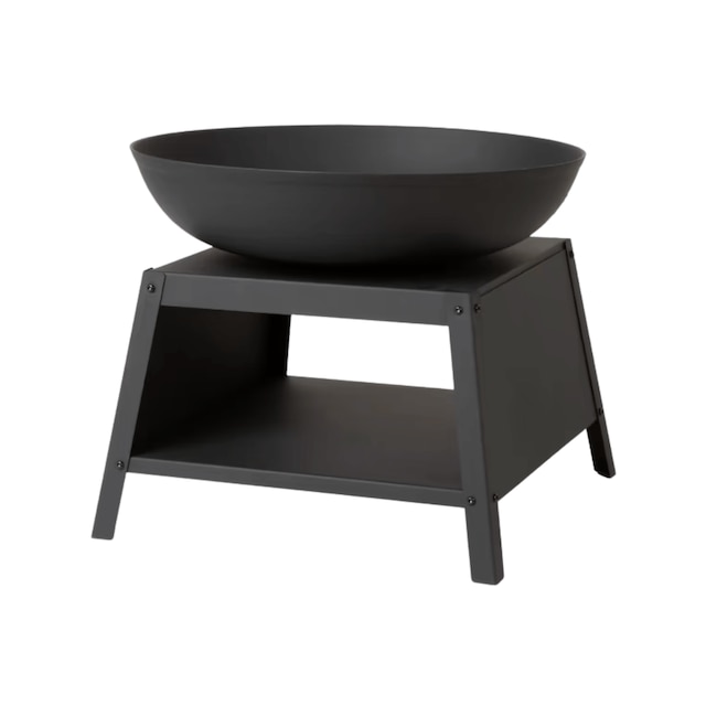 Sarsden fire pit bowl & log store