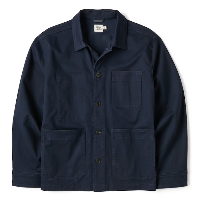 Classic Chore Coat in navy blue gardening jacket
