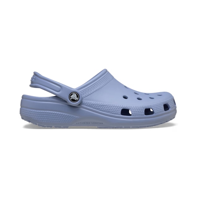 Crocs Classic Clog pictured in baby blue gardening shoes