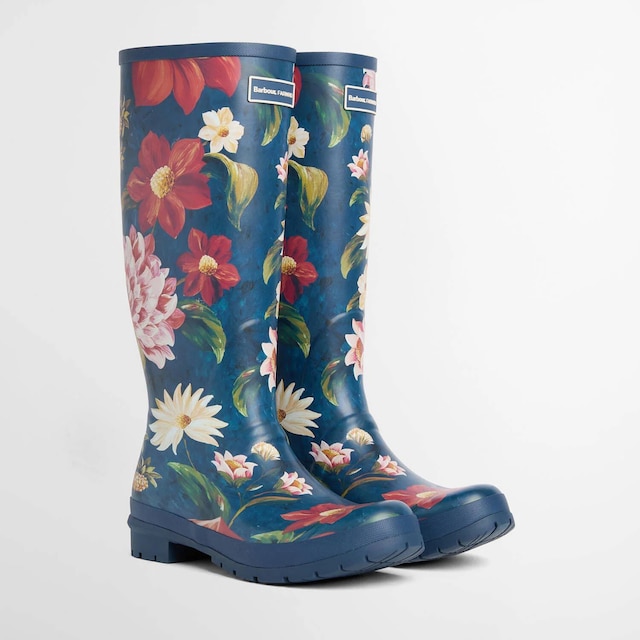 Barbour FARM Rio Wild Flower Wellington boots collaboration