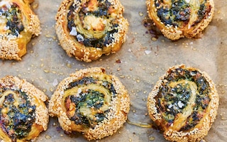 Spinach, feta ricotta swirl