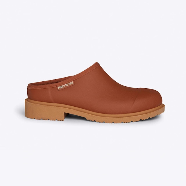 Merry People Billie Clogs garden shoes pictured in tan colour