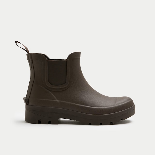 short wellington boots pictured in brown from M&S