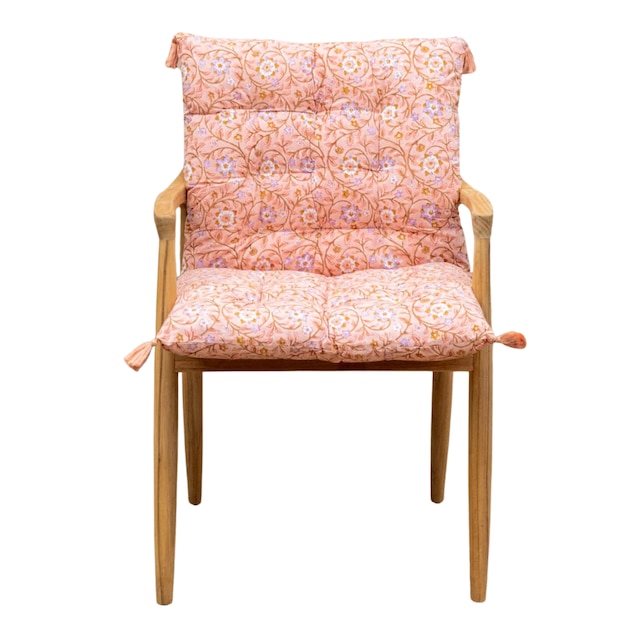 Roja coral backed seat cushion