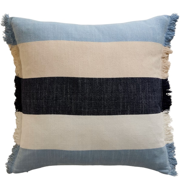 Pure cotton woven striped outdoor cushion