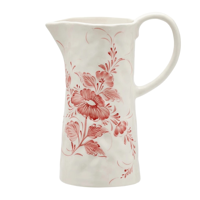 Hand-painted pitcher whimsical rose, 2.4 L