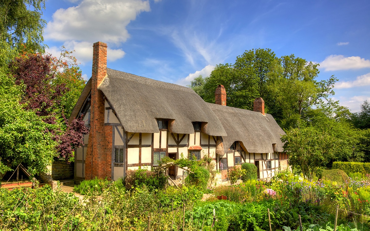 Anne Hathaway's Cottage in Stratford-upon-Avon.