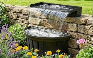 POPOSOAP 1600GPH Pondless Waterfall Kit with Light