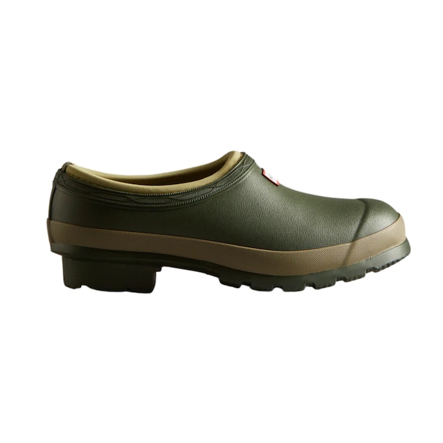 Women's dark olive gardener neoprene lined clogs